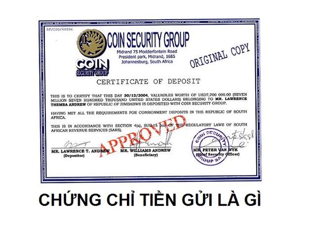 1. Chứng chỉ tiền gửi 1. Chứng chỉ tiền gửi